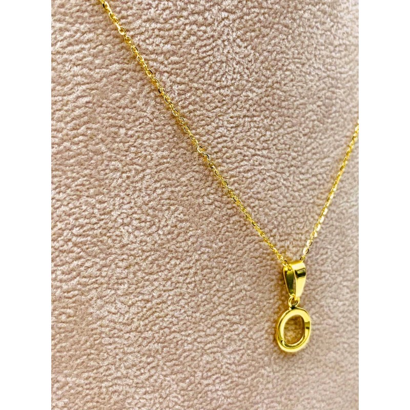 PDPAOLA Collana Lettera O In Argento 925 Placcato Oro 18k | Gioiello Personalizzato Donna